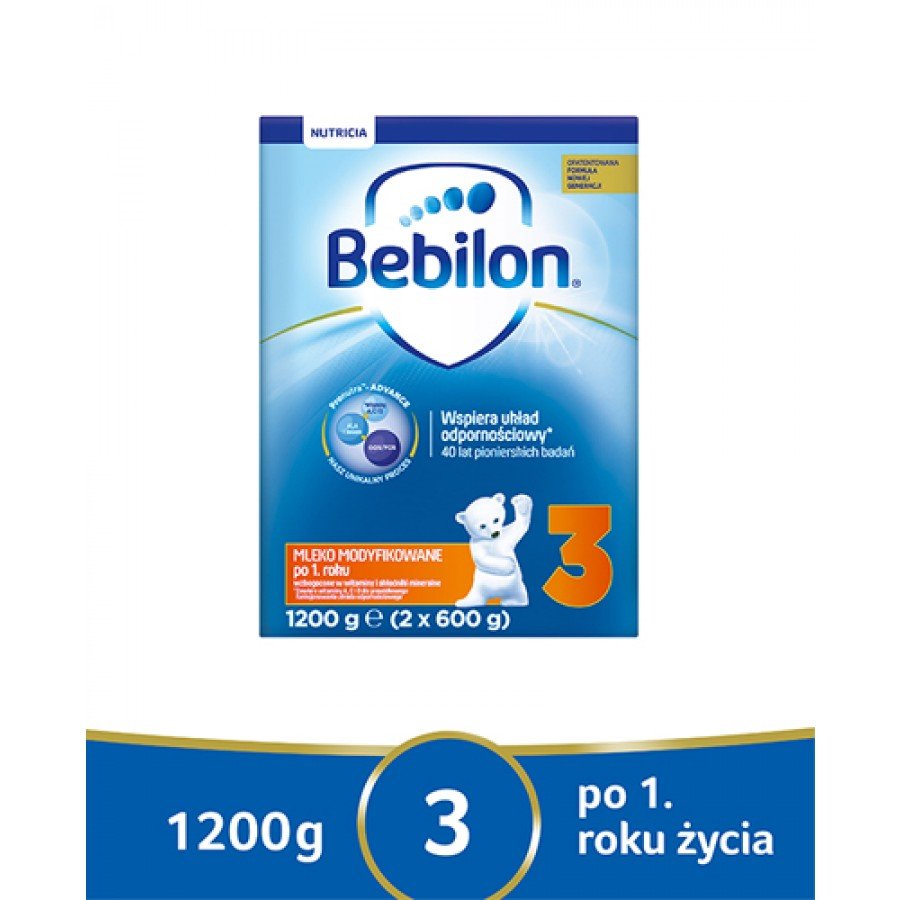 BEBILON 3 Pronutra­-Advance Mleko modyfikowane w proszku - 1200 g - obrazek 1 - Apteka internetowa Melissa