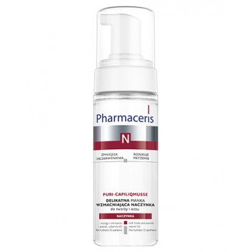 Pharmaceris N Puri-Capiliqmusse, delikatna pianka wzmacniająca naczynka, do mycia twarzy i oczu, 150 ml