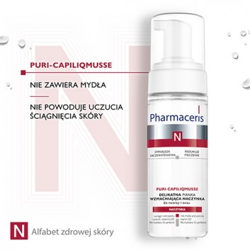 Pharmaceris N Puri-Capiliqmusse, delikatna pianka wzmacniająca naczynka, do mycia twarzy i oczu, 150 ml - obrazek 5