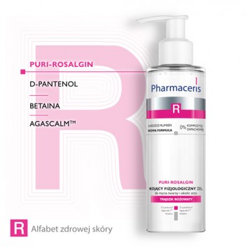 Pharmaceris R PURI-ROSALGIN, kojący fizjologiczny żel do mycia twarzy i okolic oczu, 190 ml - obrazek 3