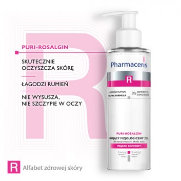 Pharmaceris R PURI-ROSALGIN, kojący fizjologiczny żel do mycia twarzy i okolic oczu, 190 ml - obrazek 4