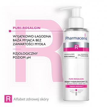 Pharmaceris R PURI-ROSALGIN, kojący fizjologiczny żel do mycia twarzy i okolic oczu, 190 ml - obrazek 5