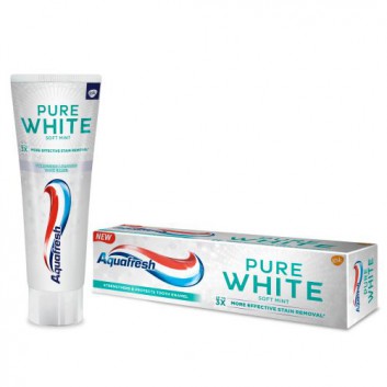 Aquafresh Pure White Soft Mint Pasta do zębów z fluorkiem - 75 ml - cena, opinie, stosowanie  - obrazek 3 - Apteka internetowa Melissa