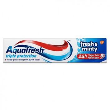 Aquafresh Triple Protection Fresh & Minty Pasta do zębów - 50 ml - cena, opinie, właściwości  - obrazek 2 - Apteka internetowa Melissa