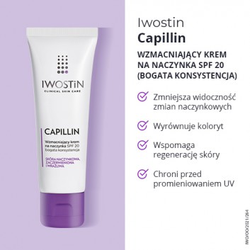 IWOSTIN CAPILLIN Krem na naczynka SPF20 bogata konsystencja -  40 ml - obrazek 3