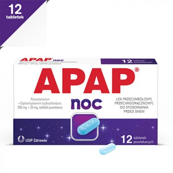 Apap noc - 12 tabl. - cena,  opinie, wskazania