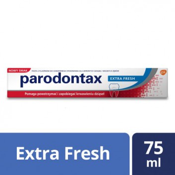 Parodontax Extra Fresh Pasta do zębów przeciw krwawieniu dziąseł - 75 ml - cena, opinie, właściwości  - obrazek 1 - Apteka internetowa Melissa