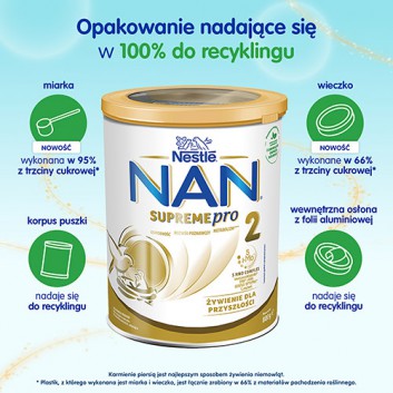 NESTLE NAN SUPREME PRO 2 Mleko modyfikowane w proszku po 6 miesiącu, 800 g - obrazek 3 - Apteka internetowa Melissa