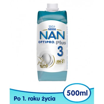 Nestle Nan Optipro Plus 3 Mleko modyfikowane w płynie dla dzieci po 1 roku - 500 ml - cena, opinie, właściwości - obrazek 1 - Apteka internetowa Melissa