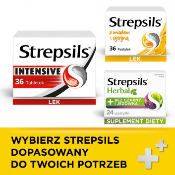 Strepsils z miodem i cytryną, na ból gardła, 24 pastylki do ssania, cena, opinie, wskazania  - obrazek 7 - Apteka internetowa Melissa