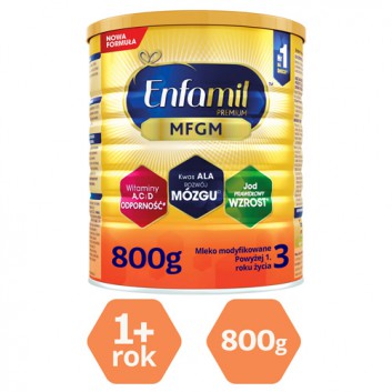 Enfamil 3 Premium MFGM powyżej 1 roku Mleko modyfikowane, 800 g - obrazek 2 - Apteka internetowa Melissa
