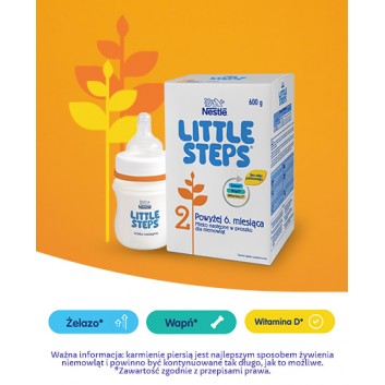 Nestle LITTLE STEPS 2 Mleko następne dla niemowląt powyżej 6 miesiąc - 2 x 600 g - cena, dawkowanie, opinie - obrazek 3 - Apteka internetowa Melissa