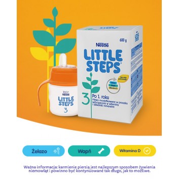 Nestle LITTLE STEPS 3 Mleko modyfikowane dla dzieci po 1 roku - 2 x 600 g - uzupełnienie diety - cena, dawkowanie, opinie - obrazek 3 - Apteka internetowa Melissa