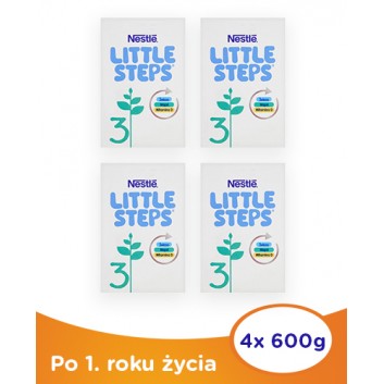 Nestle LITTLE STEPS 3 Mleko modyfikowane dla dzieci po 1 roku - 4 x 600 g - uzupełnienie diety - cena, dawkowanie, opinie - obrazek 1 - Apteka internetowa Melissa