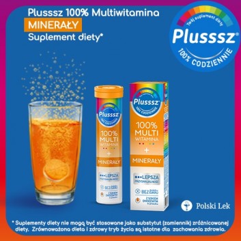 Plusssz 100% Multiwitamina + Minerały - 20 tabl. mus. - cena, opinie, właściwości  - obrazek 2