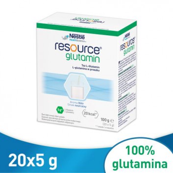 Nestle Resource Glutamin w proszku - 100 g ( 20 x 5 g) - cena, opinie, stosowanie