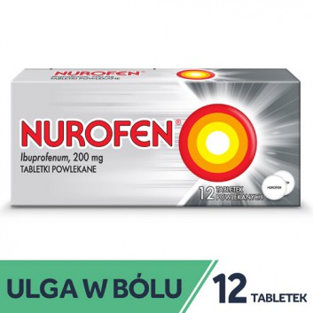 Nurofen ibuprofen 200 mg na ból i gorączkę tabletki, 12 sztuk - obrazek 1 - Apteka internetowa Melissa