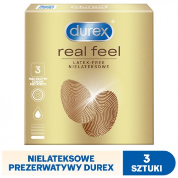 DUREX REAL FEEL Prezerwatywy nowej generacji nie-lateksowe - 3 szt. - obrazek 1 - Apteka internetowa Melissa