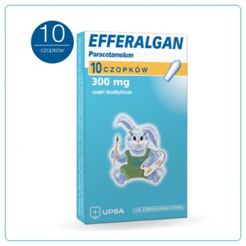 EFFERALGAN 300 mg - 10 czop. - cena, opinie, właściwości - obrazek 1 - Apteka internetowa Melissa