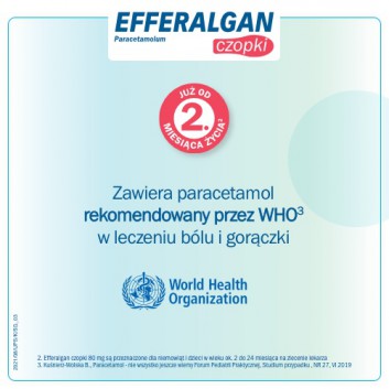 EFFERALGAN 80 mg - 10 czop. - cena, opinie, skład - obrazek 4 - Apteka internetowa Melissa