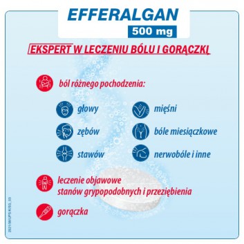 EFFERALGAN 500 mg, 16 tabletek musujących - obrazek 2 - Apteka internetowa Melissa