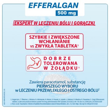 EFFERALGAN 500 mg, tabletki musujące, 16 sztuk - obrazek 4