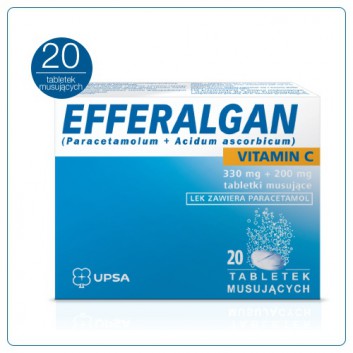 EFFERALGAN VITAMIN C 200 mg, tabletki musujące, 20 sztuk