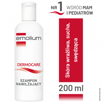 Emolium Dermocare, nawilżający szampon do włosów, 200 ml