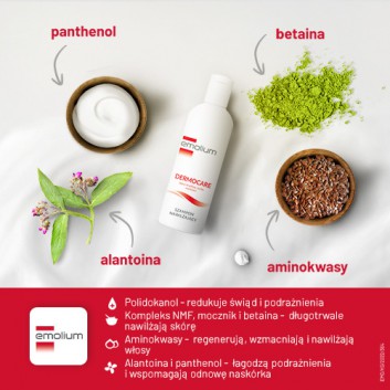 Emolium Dermocare, nawilżający szampon do włosów, 200 ml - obrazek 4