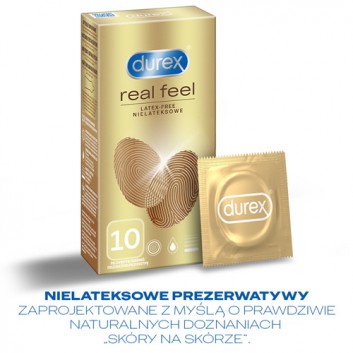 DUREX REAL FEEL Prezerwatywy bez lateksu - 10 szt. - prawdziwe doznania - cena, opinie, stosowanie - obrazek 3 - Apteka internetowa Melissa