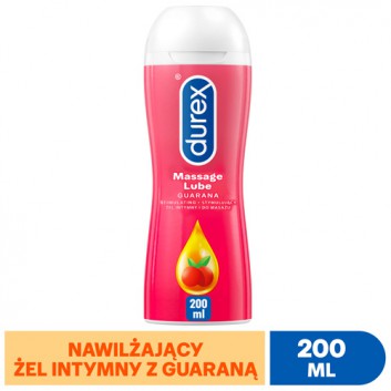 DUREX PLAY MASSAGE 2w1 Stymulujący nawilżający żel intymny do masażu z pobudzającą Guaraną, 200 ml