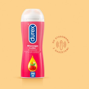 DUREX PLAY MASSAGE 2w1 Stymulujący nawilżający żel intymny do masażu z pobudzającą Guaraną, 200 ml - obrazek 2