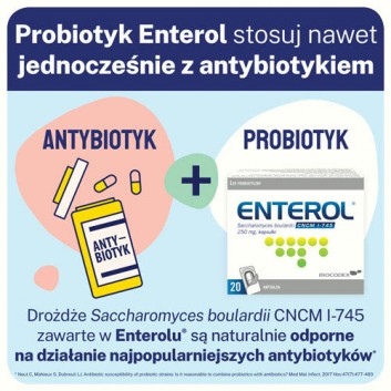 Enterol, 250 mg, kapsułki, 20 szuk - obrazek 2