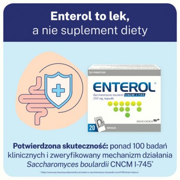 Enterol, 250 mg, kapsułki, 20 szuk - obrazek 3