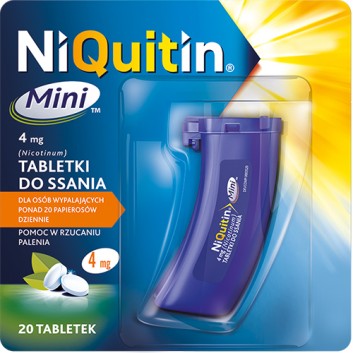 NIQUITIN MINI 4 mg, 20 tabl. na rzucanie palenia - obrazek 1 - Apteka internetowa Melissa