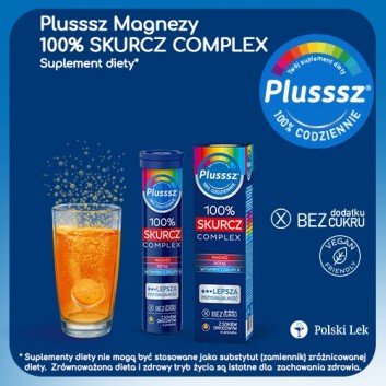 Plusssz 100% Skurcz complex - 20 tabl. mus. - cena, opinie, właściwości  - obrazek 2