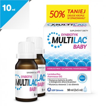 Multilac Baby Synbiotyk, 2 x 5 ml  - obrazek 1 - Apteka internetowa Melissa
