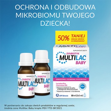 Multilac Baby Synbiotyk, 2 x 5 ml  - obrazek 6 - Apteka internetowa Melissa