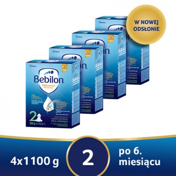 Bebilon 2 z Pronutra-Advance Mleko modyfikowane w proszku, Dla niemowląt od 6 miesiąca życia, 4 x 1100 g - obrazek 1 - Apteka internetowa Melissa