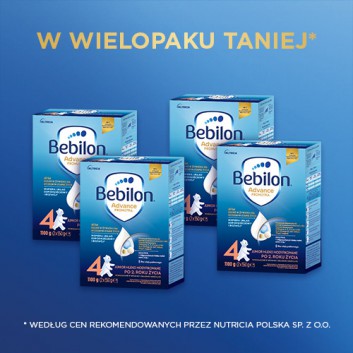 Bebilon 4 z Pronutra-Advance Mleko modyfikowane w proszku - 4 x 1100 g Dla dzieci powyżej 2. roku życia, cena, opinie, stosowanie - obrazek 9 - Apteka internetowa Melissa