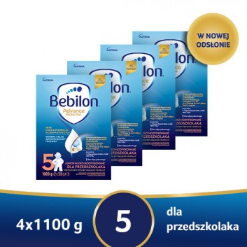 Bebilon 5 z Pronutra-Advance Mleko modyfikowane w proszku, 4 x 1100 g + MUSTELA sztyft ochronny z Cold Cream - 10 ml - obrazek 1 - Apteka internetowa Melissa