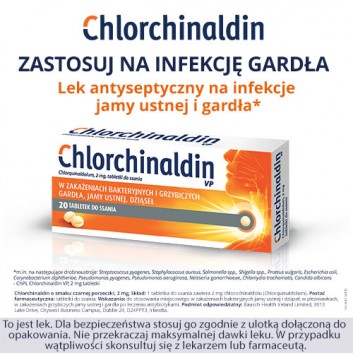 CHLORCHINALDIN Smak porzeczkowy, 20 tabletek - obrazek 5
