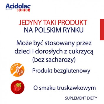 Acidolac Junior, misio-tabletki, smak truskawkowy, 20 sztuk - obrazek 4