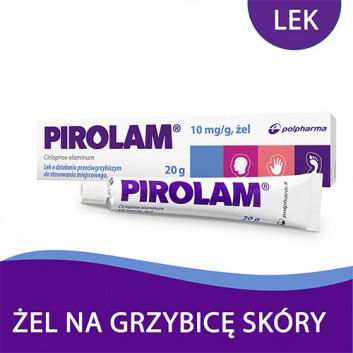 PIROLAM 1% Żel na grzybicę skóry - 20 g - cena, opinie, wskazania - obrazek 1 - Apteka internetowa Melissa