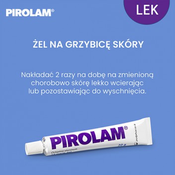 PIROLAM 1% Żel na grzybicę skóry - 20 g - cena, opinie, wskazania - obrazek 4