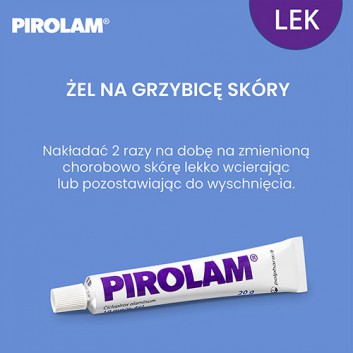 PIROLAM 1% Żel na grzybicę skóry - 20 g - cena, opinie, wskazania - obrazek 4 - Apteka internetowa Melissa