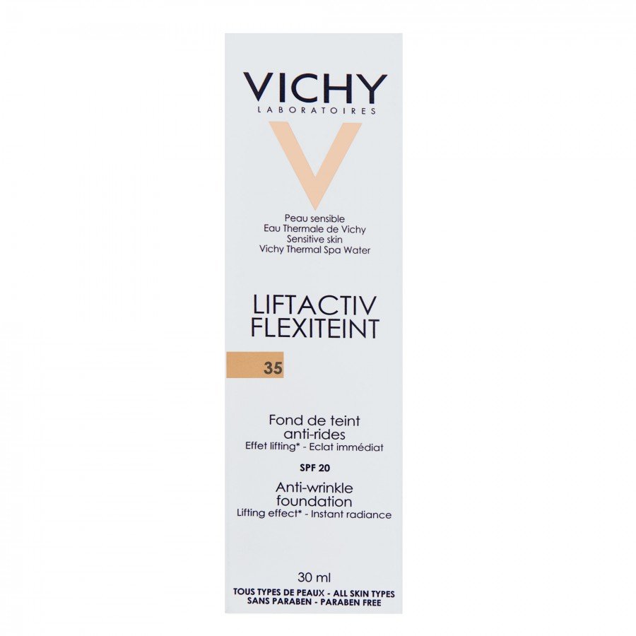 VICHY LIFTACTIV FLEXITEINT Podkład wygładzający zmarszczki SPF 20 35 sand - 30 ml + VICHY LIFTACTIV SUPREME krem SPF 30, 15 ml - obrazek 2 - Apteka internetowa Melissa