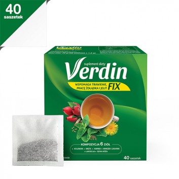 VERDIN FIX - 40 sasz. Wspomaga działanie układu pokarmowego. - obrazek 1 - Apteka internetowa Melissa