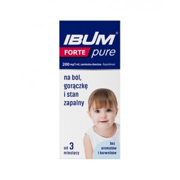 Ibum Forte Pure, 200 mg/5 ml, zawiesina bez aromatów i barwników, 100 ml