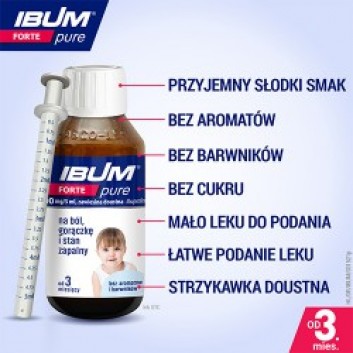 Ibum Forte Pure, 200 mg/5 ml, zawiesina bez aromatów i barwników, 100 ml - obrazek 7